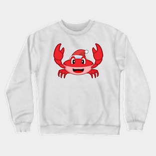 Crab Christmas Santa hat Crewneck Sweatshirt